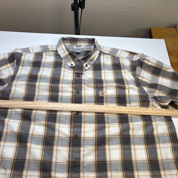 Carhartt Fort Plaid Work Shirt Relaxed Fit Men's 3XL Tall - Picture 8 of 8